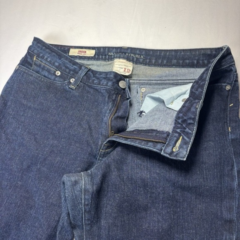 VTG Banana Republic Woman's Jeans 12‎ 36x31 Wide Leg Mid Rise Back Flap Pockets